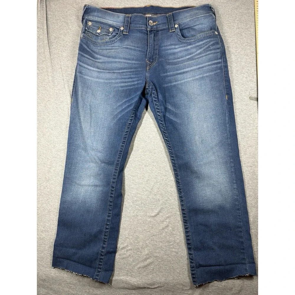 True‎ Religion Section Skinny Flap Pocket Men’s Blue Jeans Size *ALTERED 36x26